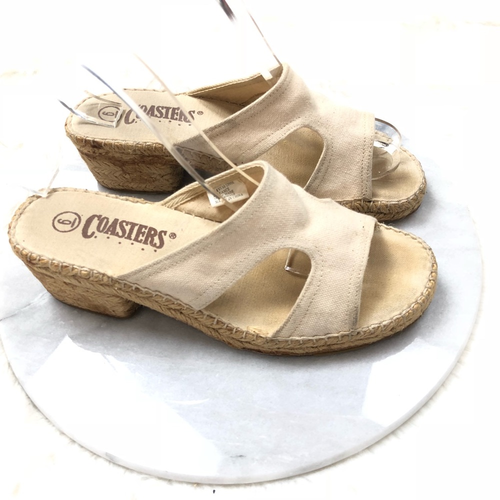 Coasters Canvas Cream Sandals